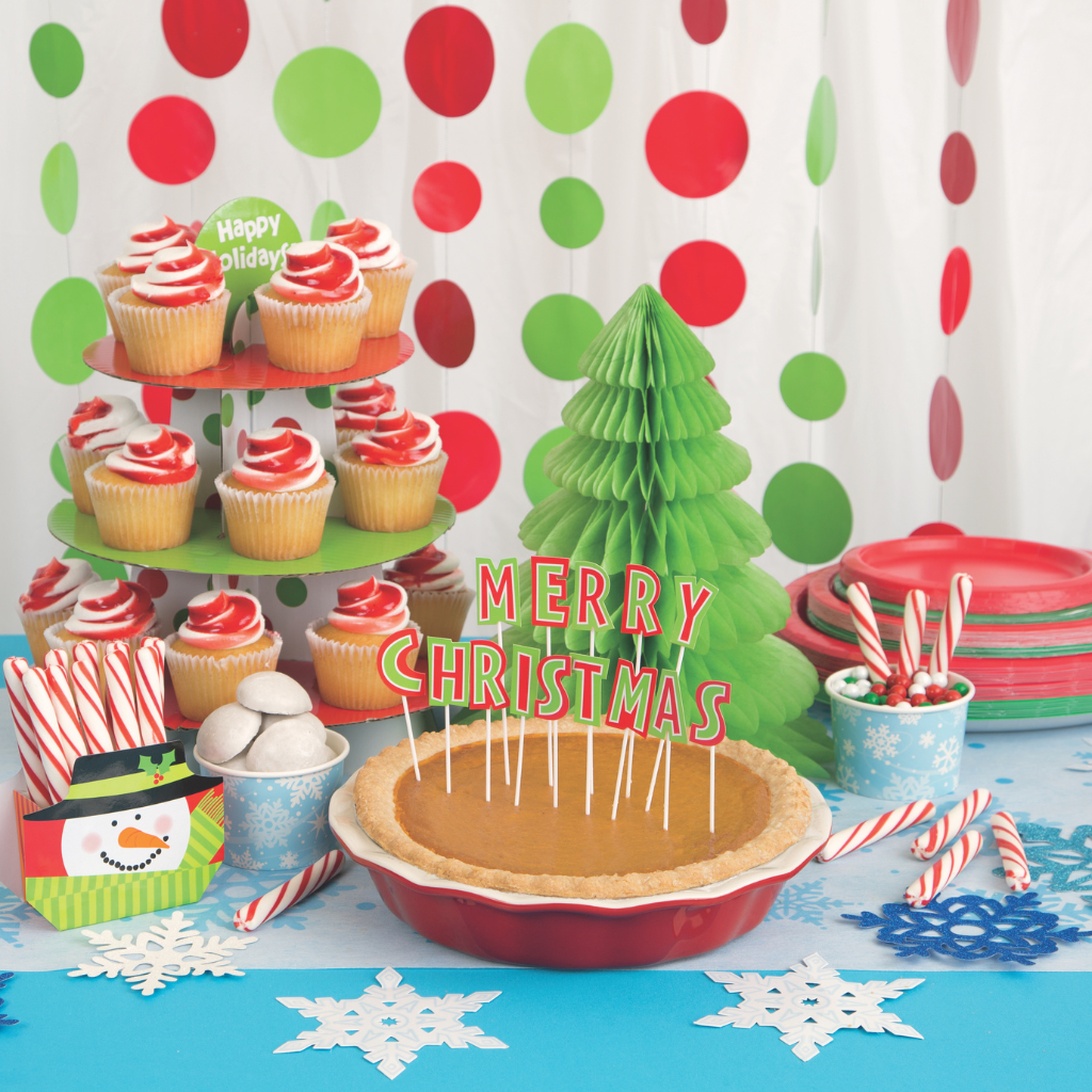 Mini Christmas Pom Pom Santa Party Hats 8pk