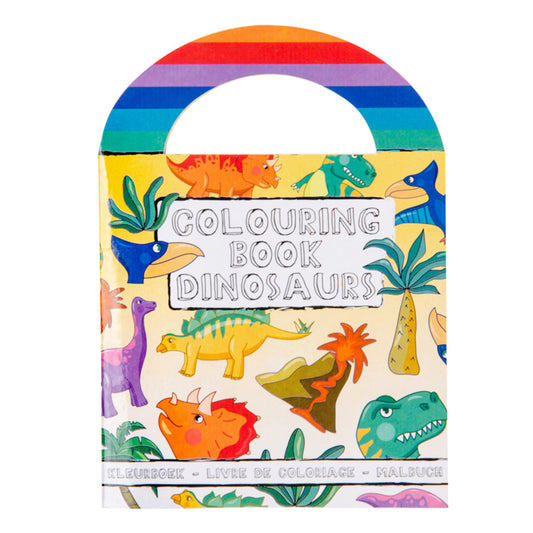 Dinosaur Colouring Book With Stickers 13 x 9.5cm - PoundToys