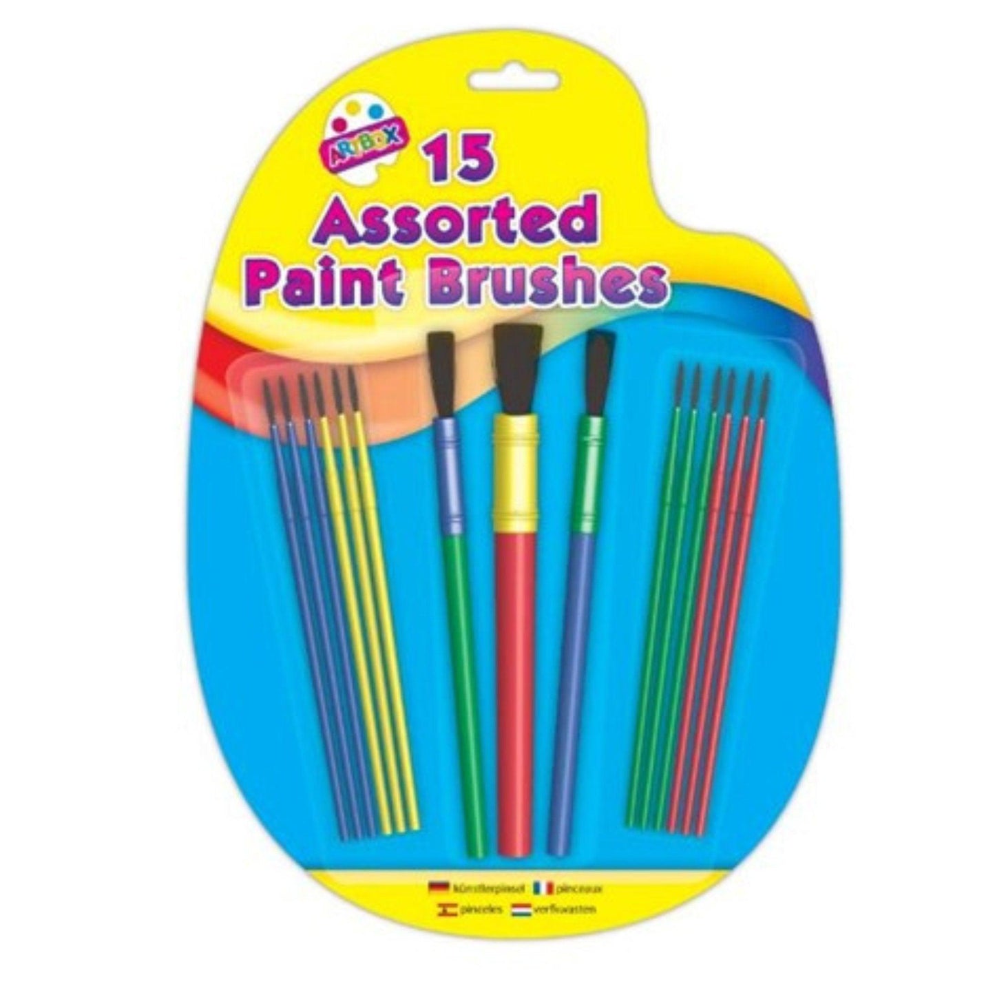 15 Assorted Paint Brushes - PoundToys
