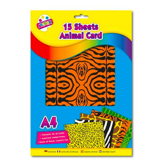 A4 Animal Card Sheets (15 Assorted Designs) - PoundToys