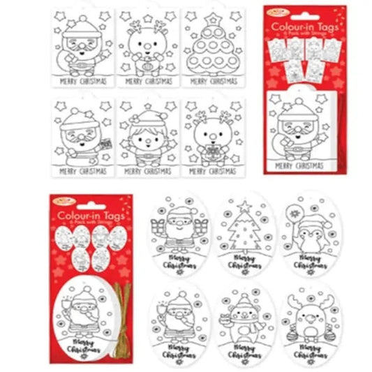Colour In Gift Tags With String - PoundToys
