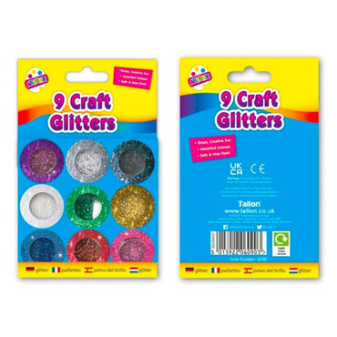 Craft Glitter Pots (9 Assorted) - PoundToys