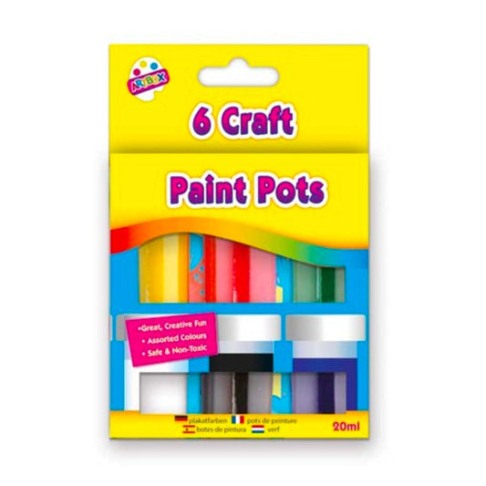 Craft Paints (6 Assorted) - PoundToys