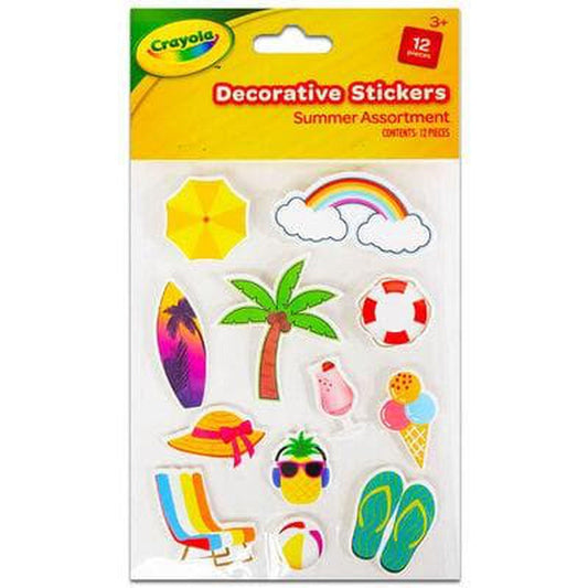 Crayola Decorative Summer Stickers: Pack of 12 - PoundToys