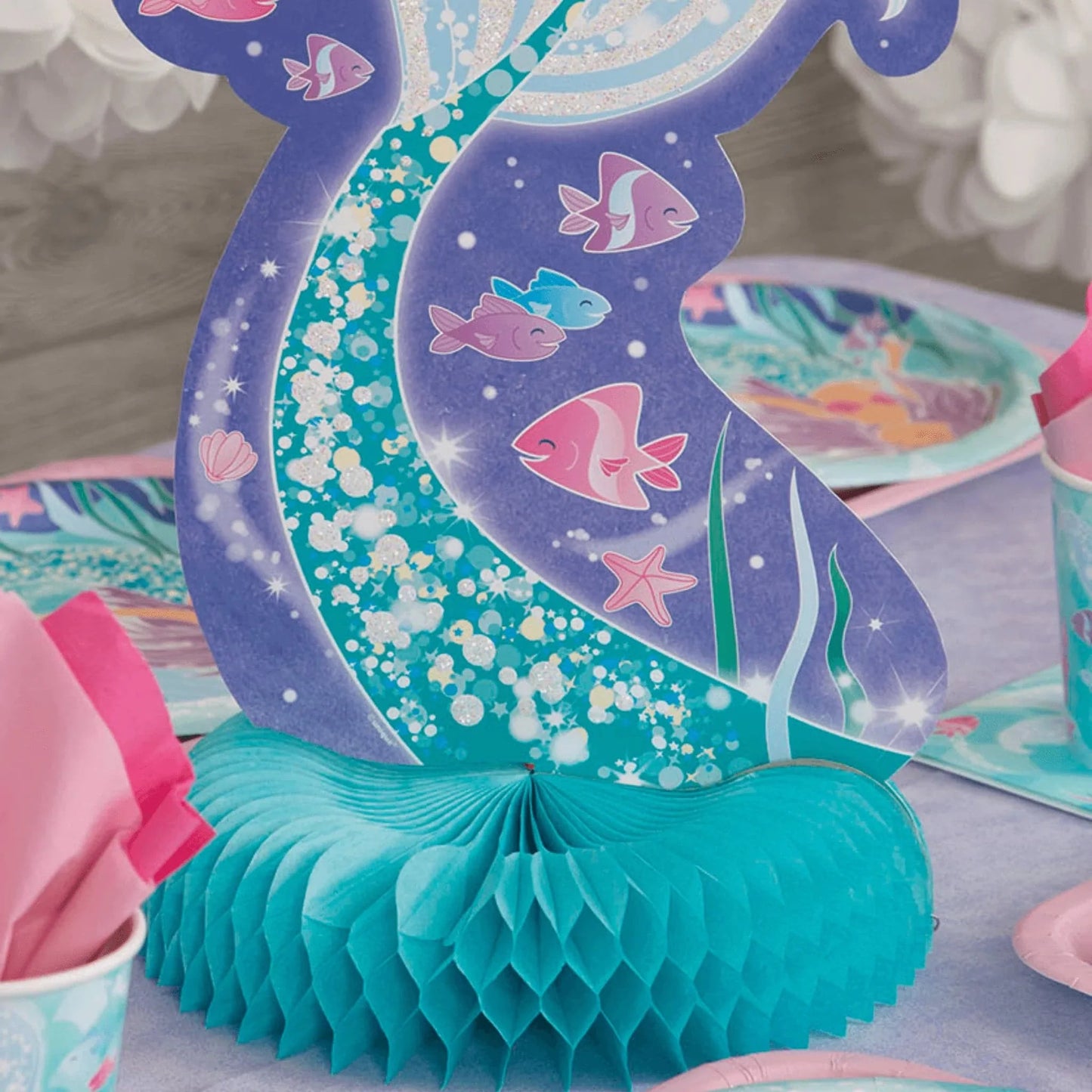Mermaid Honeycomb Centerpiece Table Decoration - PoundToys