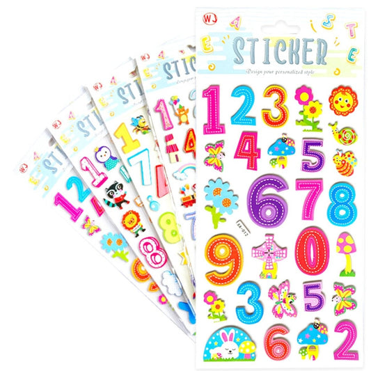 Number Puffy Sticker Packs - PoundToys
