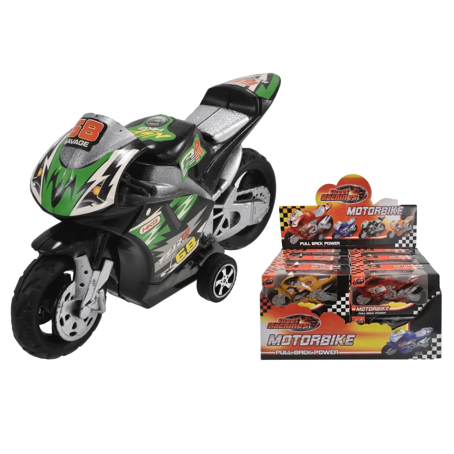 Pull Back Motorbike - PoundToys