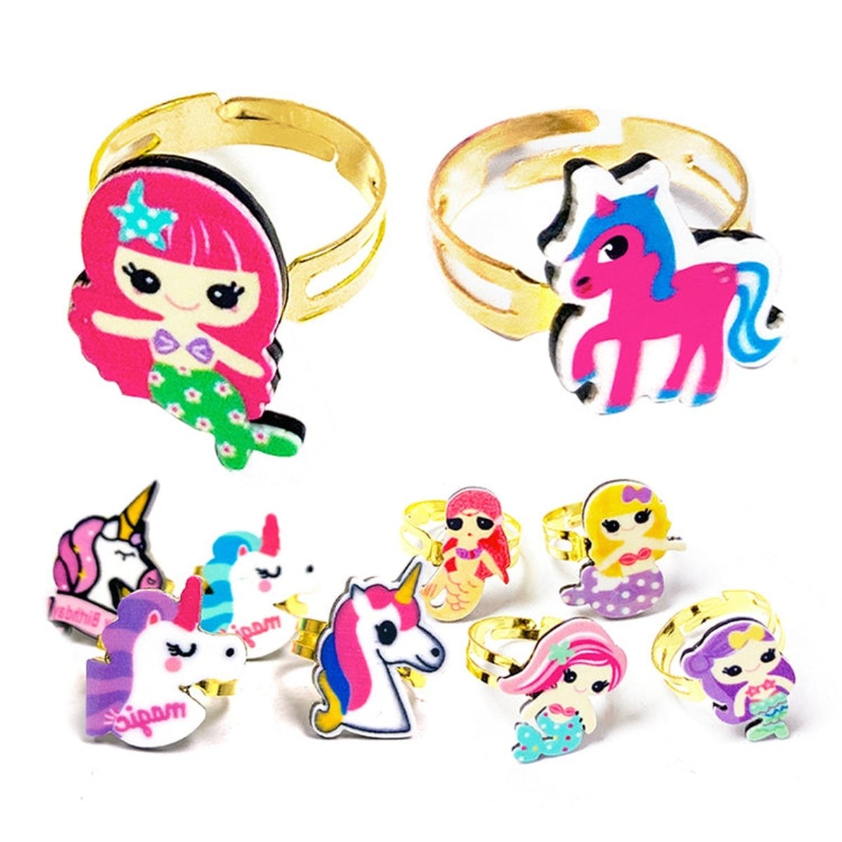 Unicorn And Mermaid Rings - PoundToys