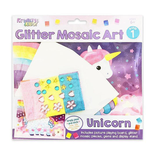 Unicorn Glitter Mosaic Art Set - PoundToys