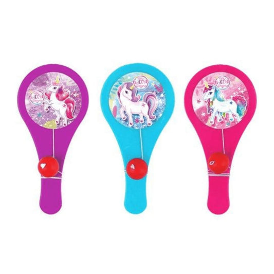 Unicorn Mini Paddle Bat and Ball Game - PoundToys