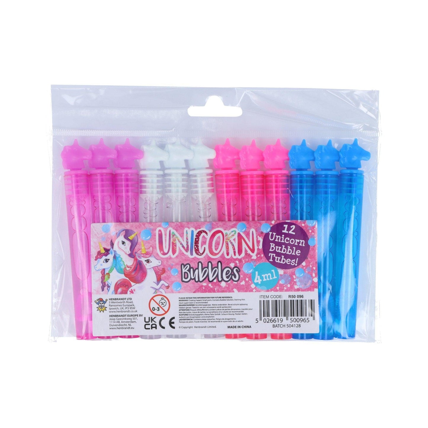 Unicorn Mini Party Bubble Tubes 12 Pack - PoundToys