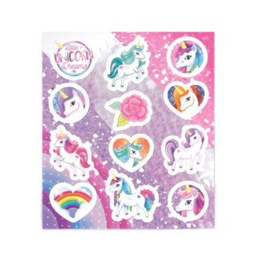 Unicorn Sticker Sheet (10cm x 11.5cm) - PoundToys