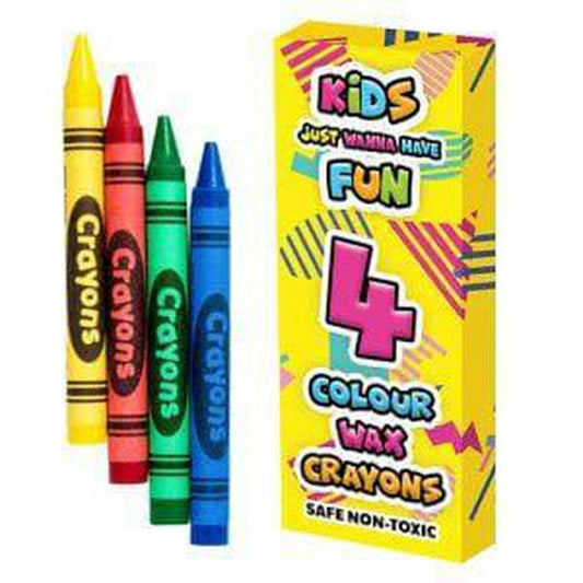 Wax Crayons Coloured 4 Pack - PoundToys