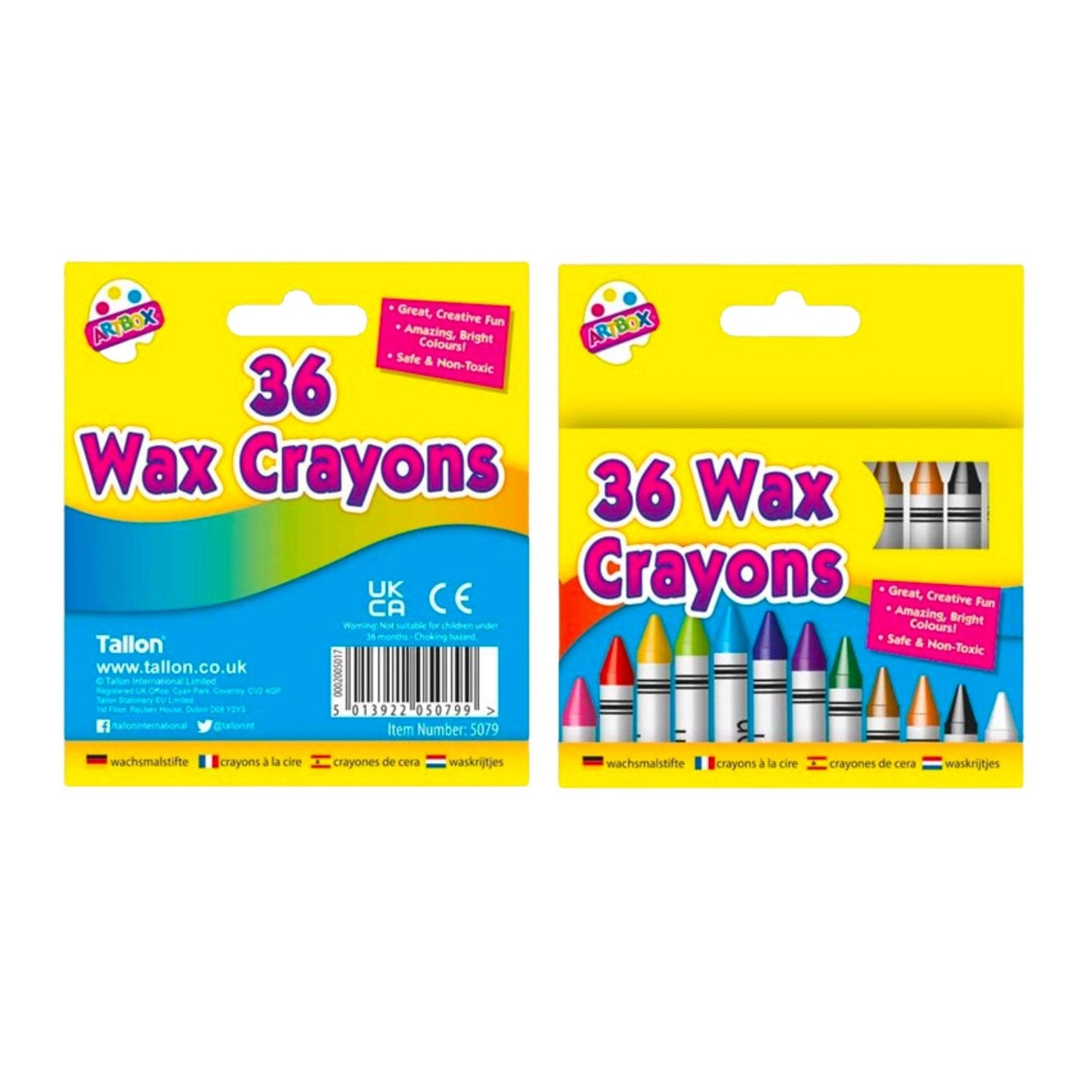 Wax Crayons Set (36 Assorted) - PoundToys