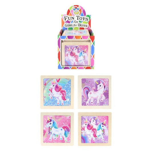 Wooden Unicorn Mini Jigsaw Puzzle (11cm) - PoundToys