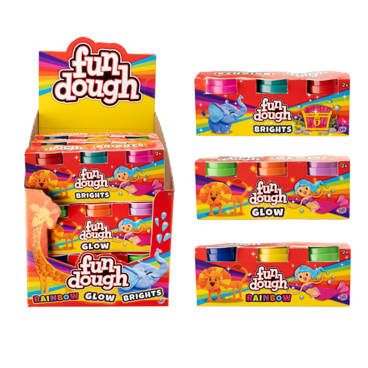 3 Pack Dough (Rainbow, Bright's and Glow)