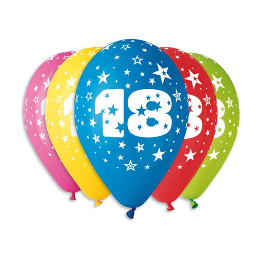 18th Birthday Balloons 10pk - PoundToys