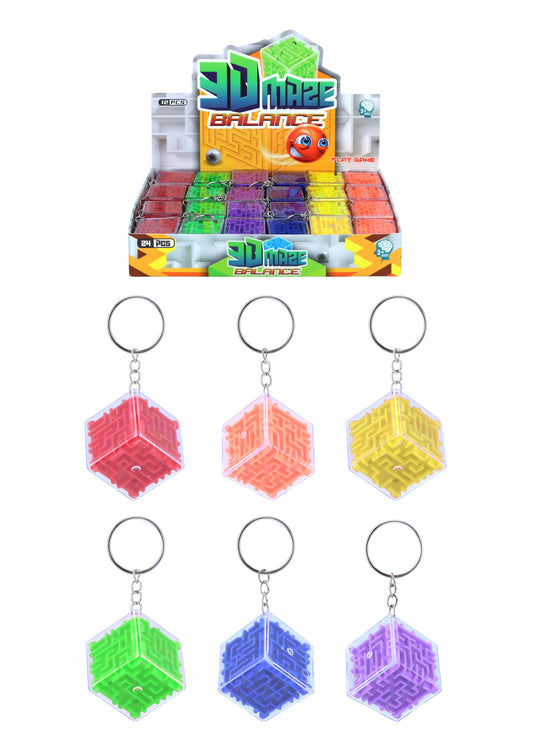 3D Puzzle Cube Keychains (2.8cm) - PoundToys