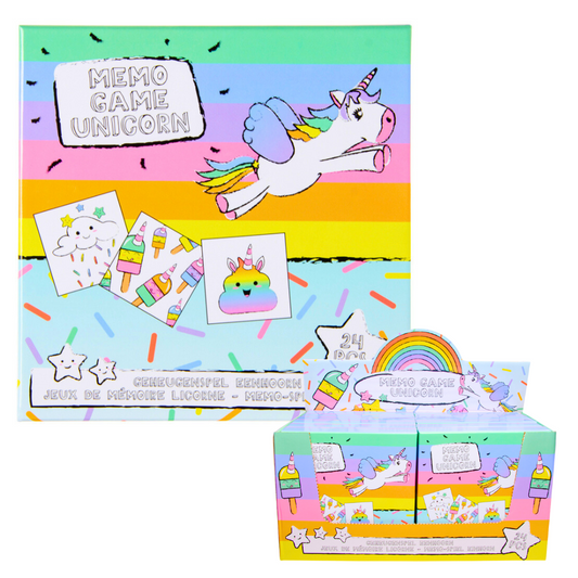 Unicorn Memory Card Game Boxed 24pc