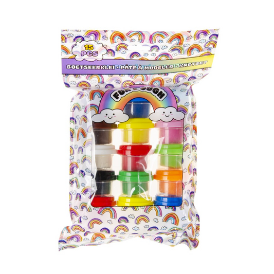 15 Tubs Of Fun Dough With Shaped Lids