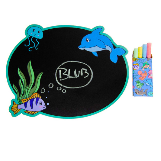 Sealife Blackboard with Chalk Set