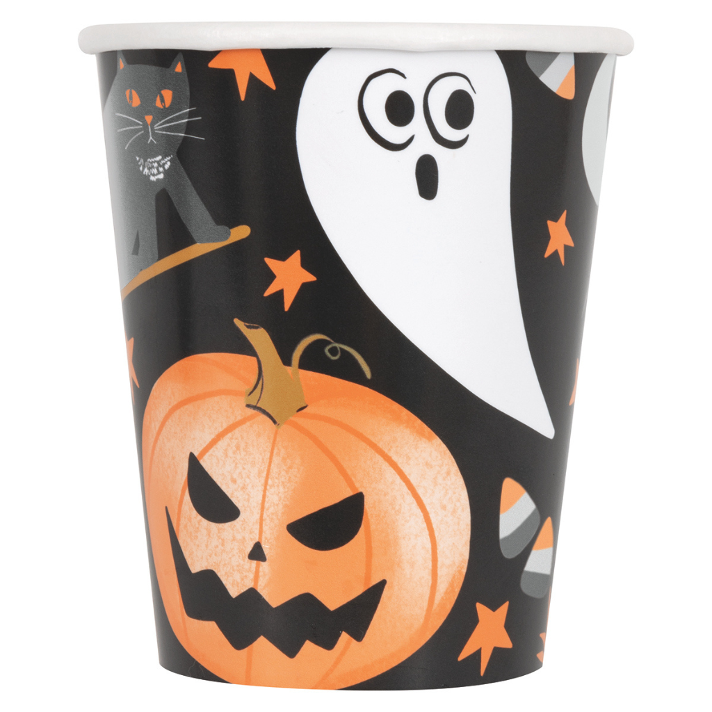 Bats & Boos Halloween 9oz Paper Cups 8ct - PoundToys