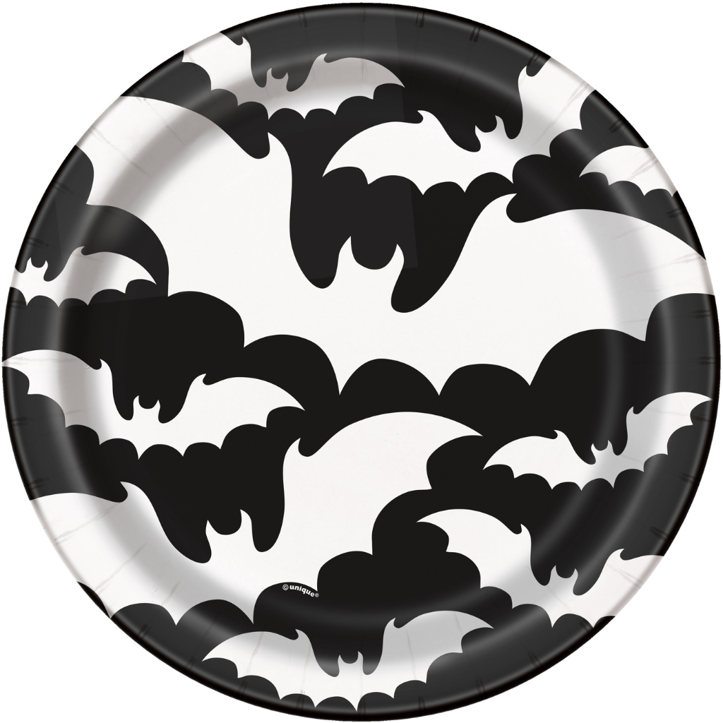 Bats Halloween Round 9" Dinner Plates 8pc - PoundToys