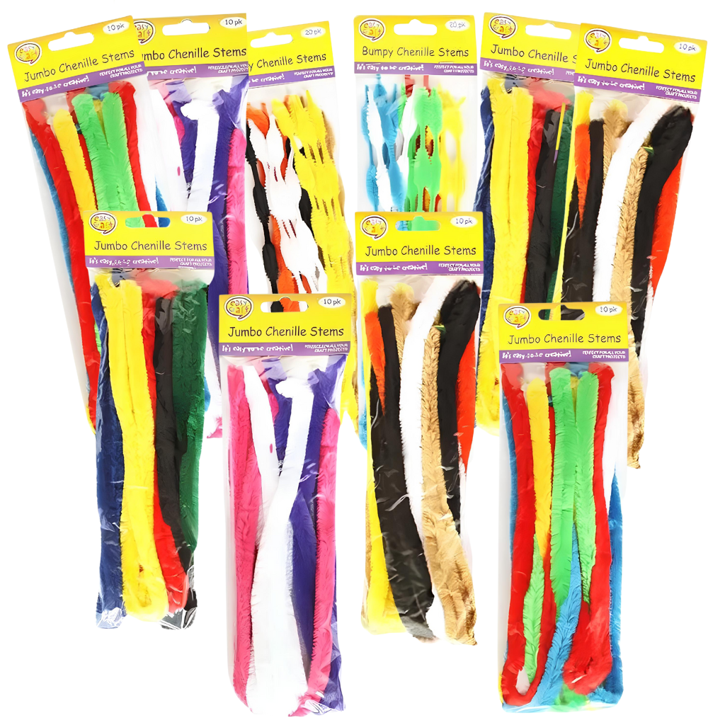 Bumper Chenille Pipe Cleaners 10 Packs - PoundToys