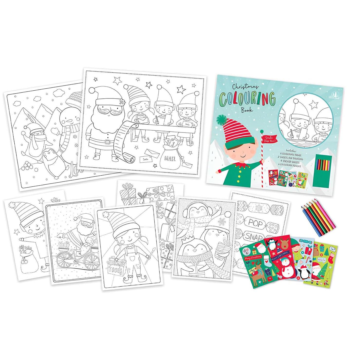 Christmas Colouring & Sticker Book - PoundToys