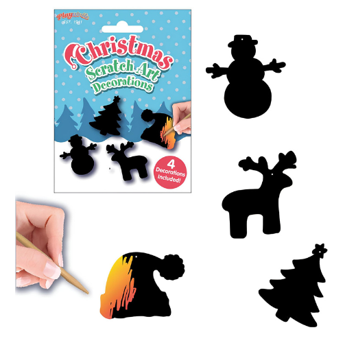 Christmas Scratch Art Decorations - PoundToys