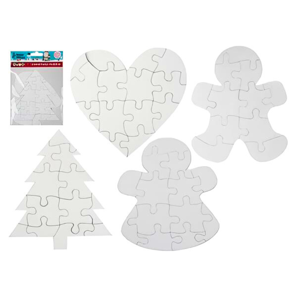 Decorate Your Own Christmas Jigsaw puzzles Pack Of 2 - PoundToys