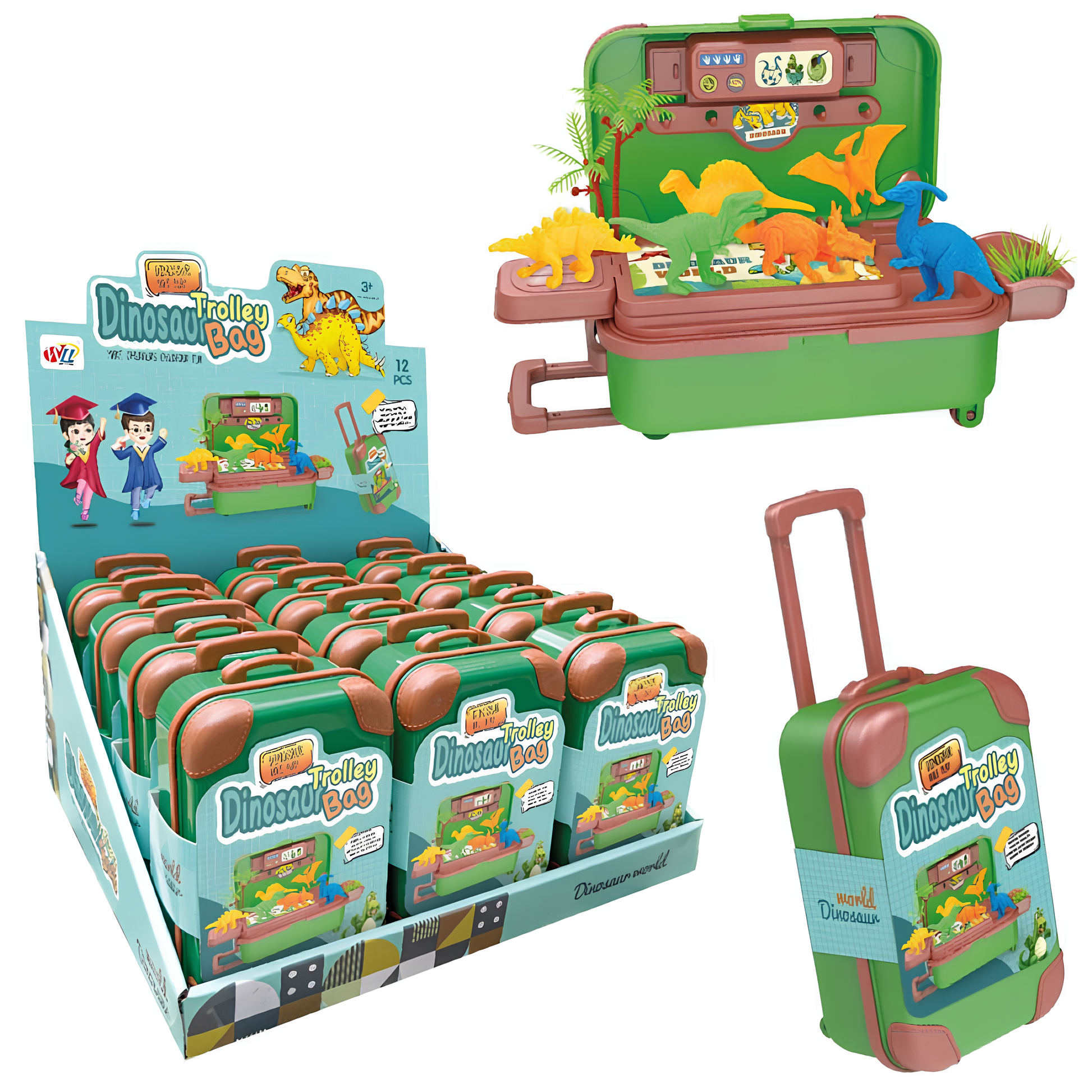 Dinosaur Suitcase Playset - PoundToys