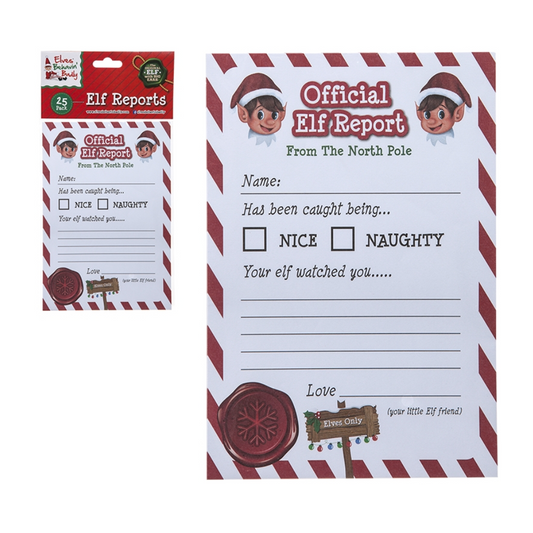 Elf Report Cards A5 (25pcs) - PoundToys