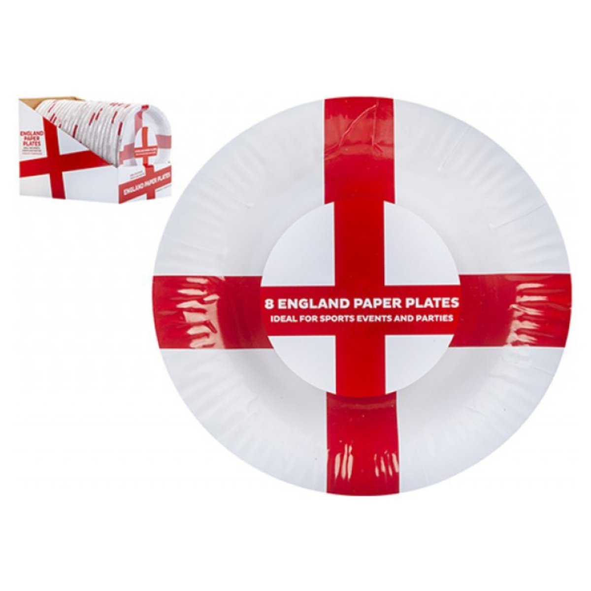 England Paper Plates 8 Pack - PoundToys