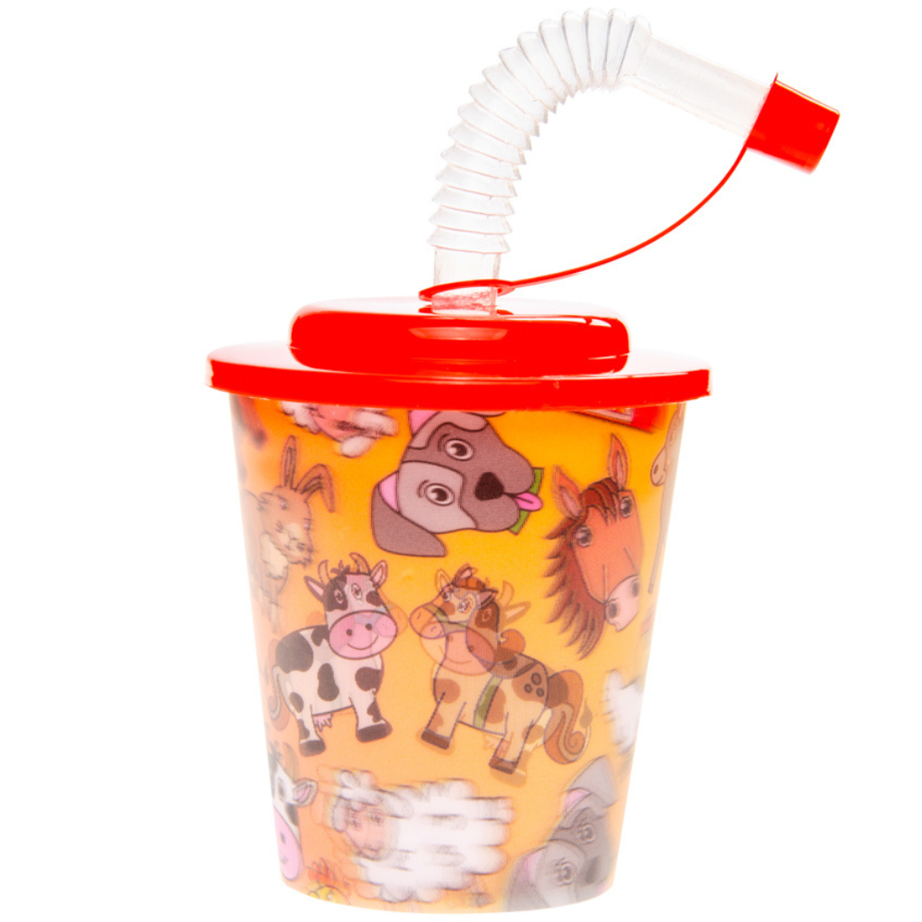 Farm Animal Super 3D Beaker + Lid - PoundToys