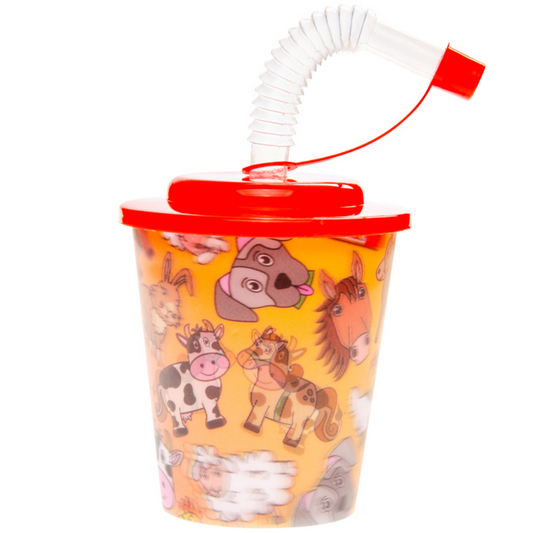 Farm Animal Super 3D Beaker + Lid - PoundToys