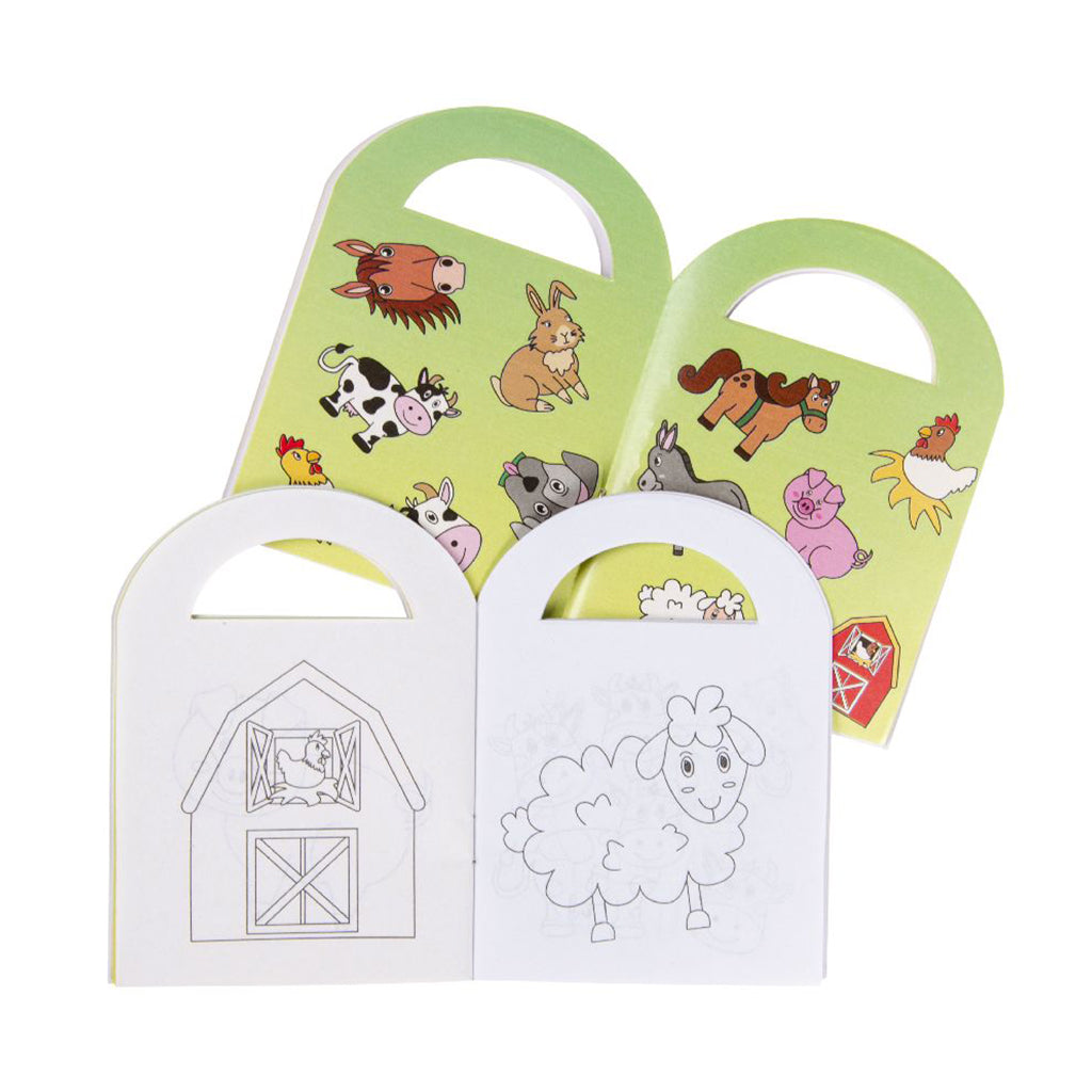 Farm Colouring Book With Stickers 13 x 9.5cm - PoundToys