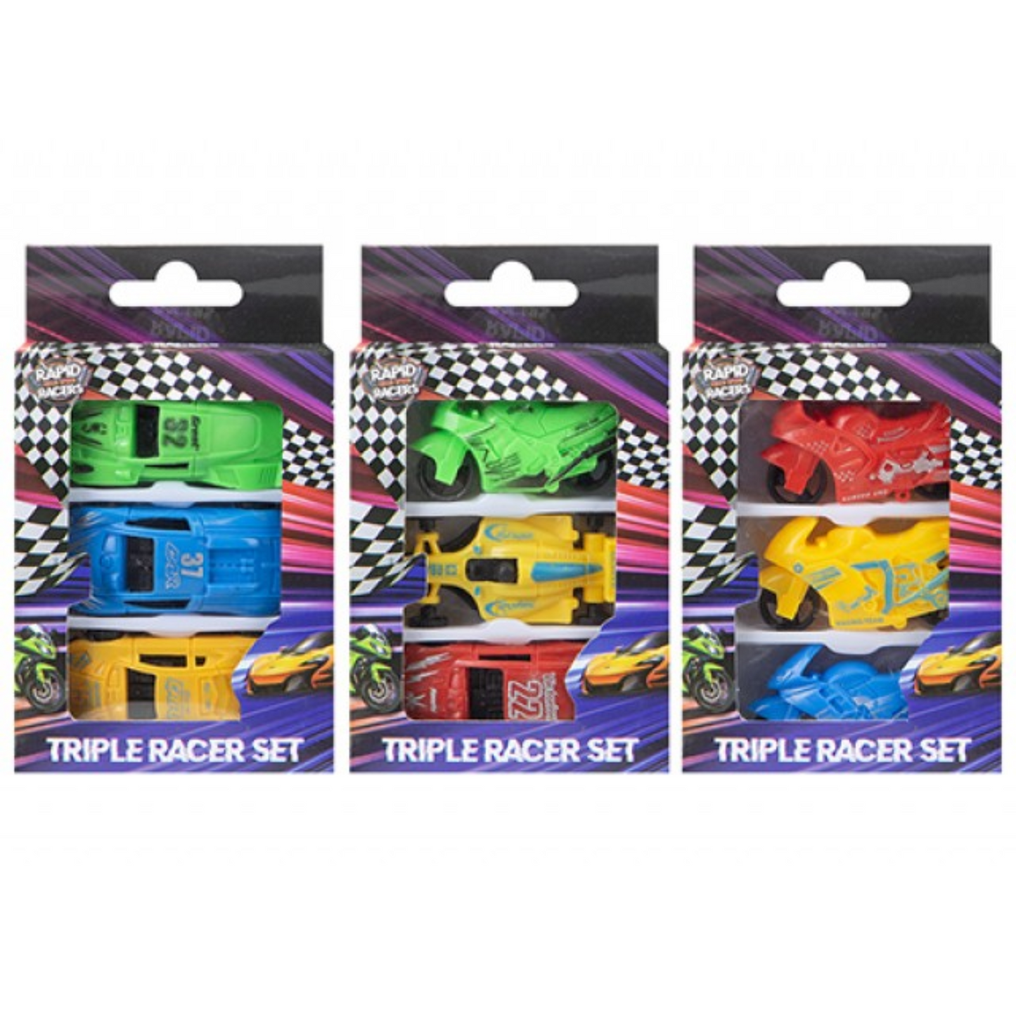 Free Wheel Car / Formula 1 / Bike 3 pack - PoundToys