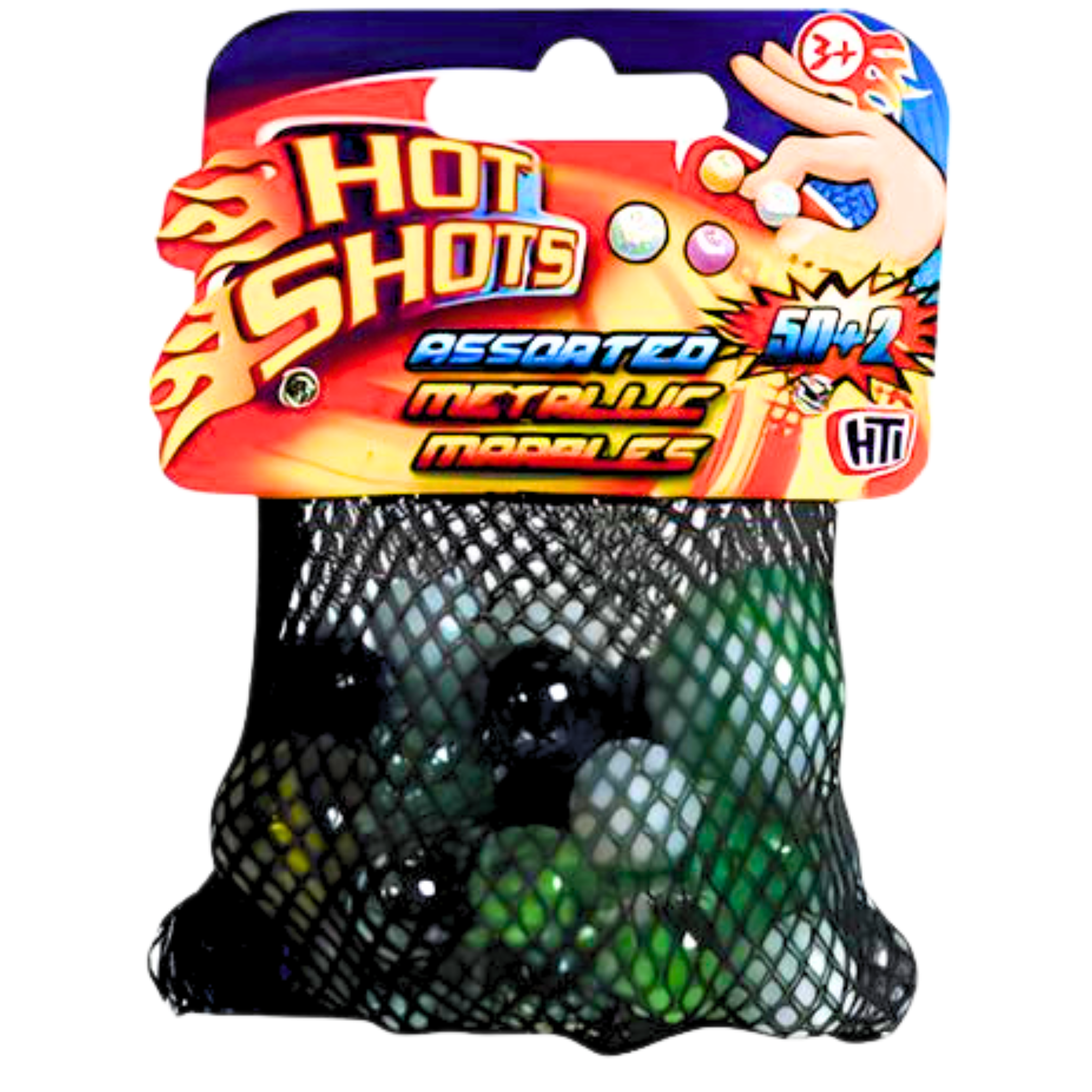 Hot Shots Assorted Metallic Marbles - PoundToys