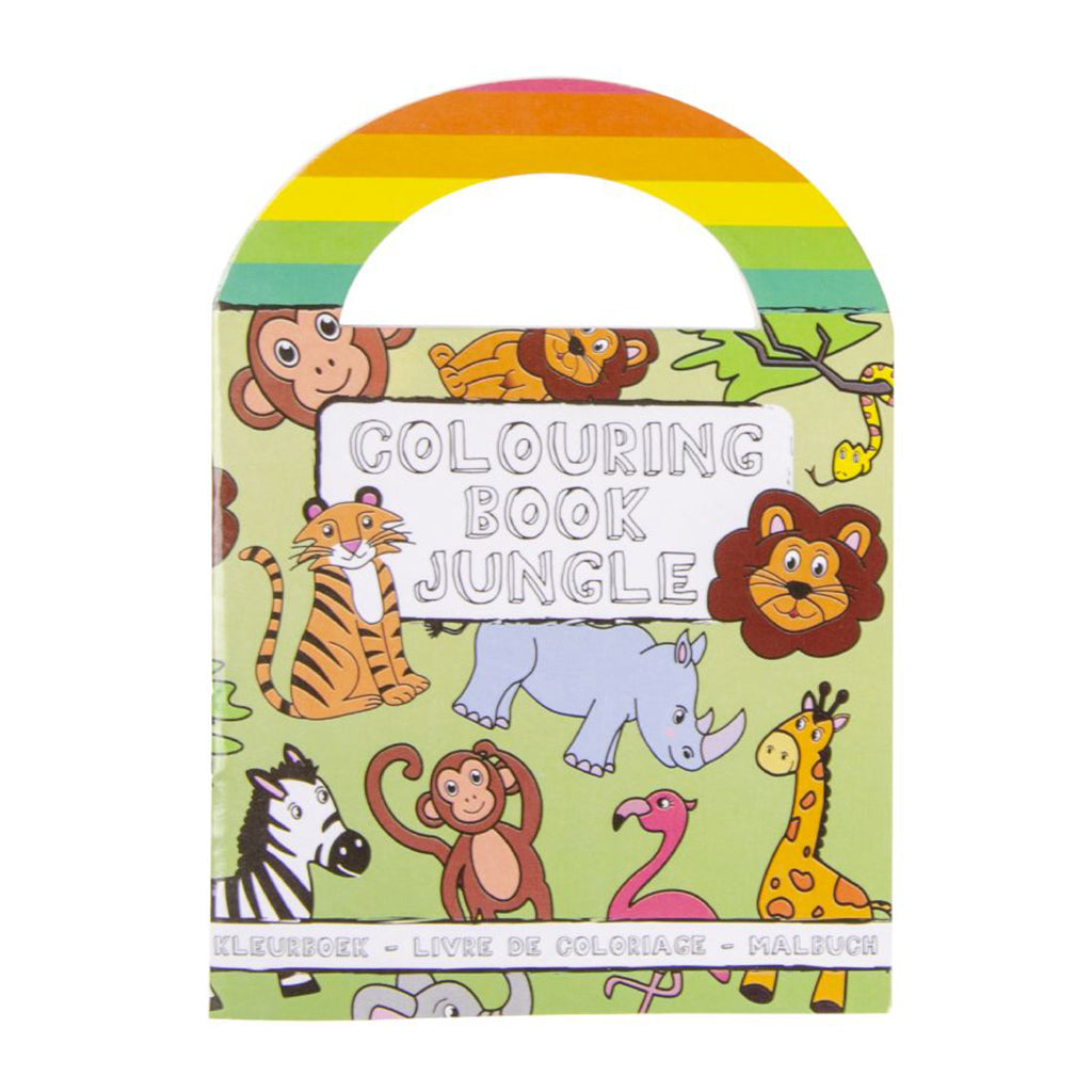 Jungle Colouring Book With Stickers 13 x 9.5cm - PoundToys