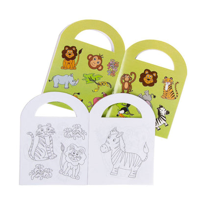 Jungle Colouring Book With Stickers 13 x 9.5cm - PoundToys