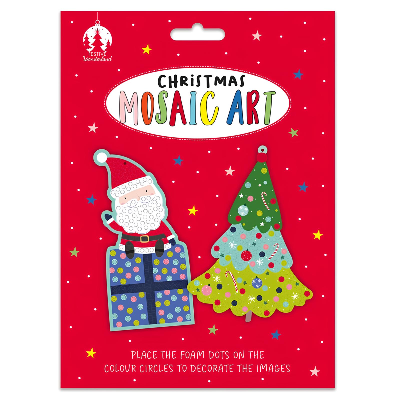 Make Your Own Christmas Mosaic Hanging Decorations - PoundToys