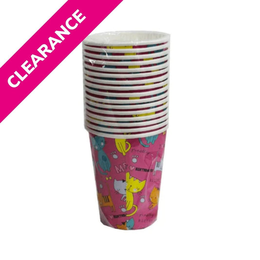 Meow Party Paper Cups 16pk - PoundToys