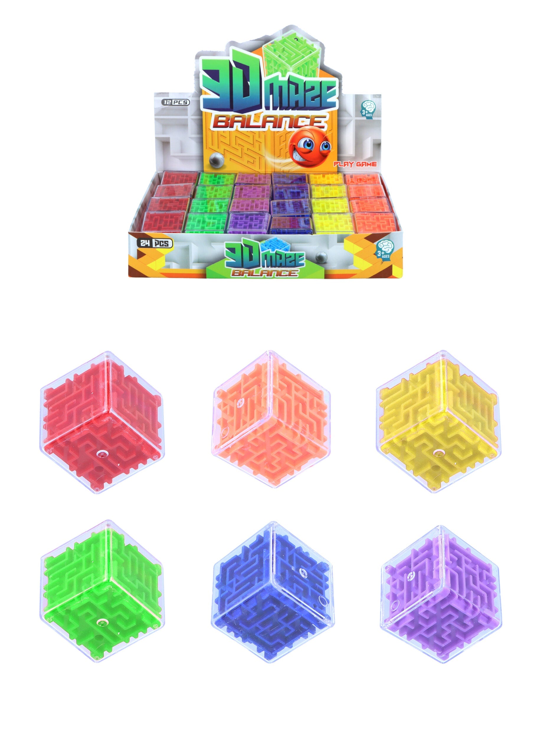 Mini 3D Puzzle Maze Cubes (2.8cm) - PoundToys