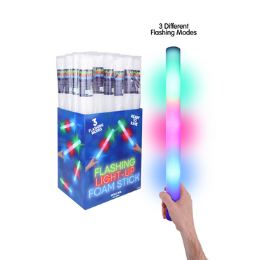 Multi Colour LED Foam Glow Sticks (48cm x 4cm) - PoundToys