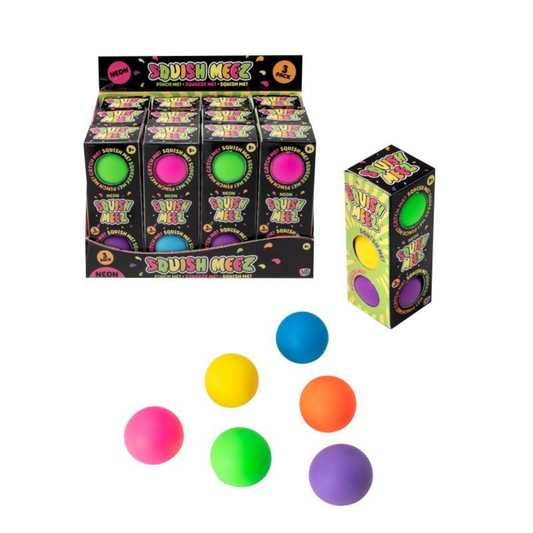 Neon Super Squish Balls 3 Pack - PoundToys