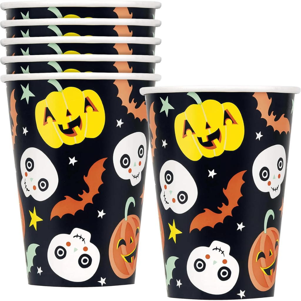 Pastel Pumpkin Halloween 12oz Paper Cups 6ct - PoundToys