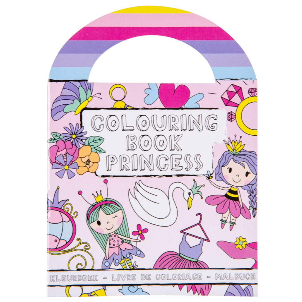 Princess Colouring Book with Stickers 13 x 9.5cm - PoundToys