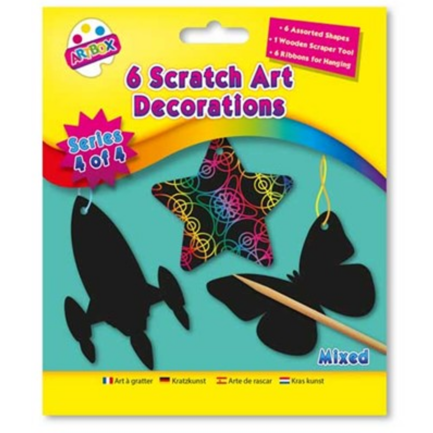 Scratch Art 6pk - Various Designs - PoundToys