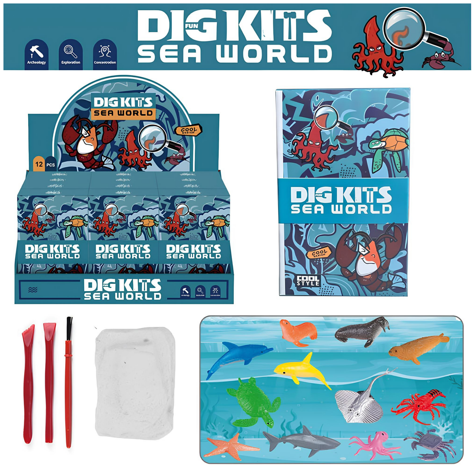 Sea World Dig Kits - PoundToys